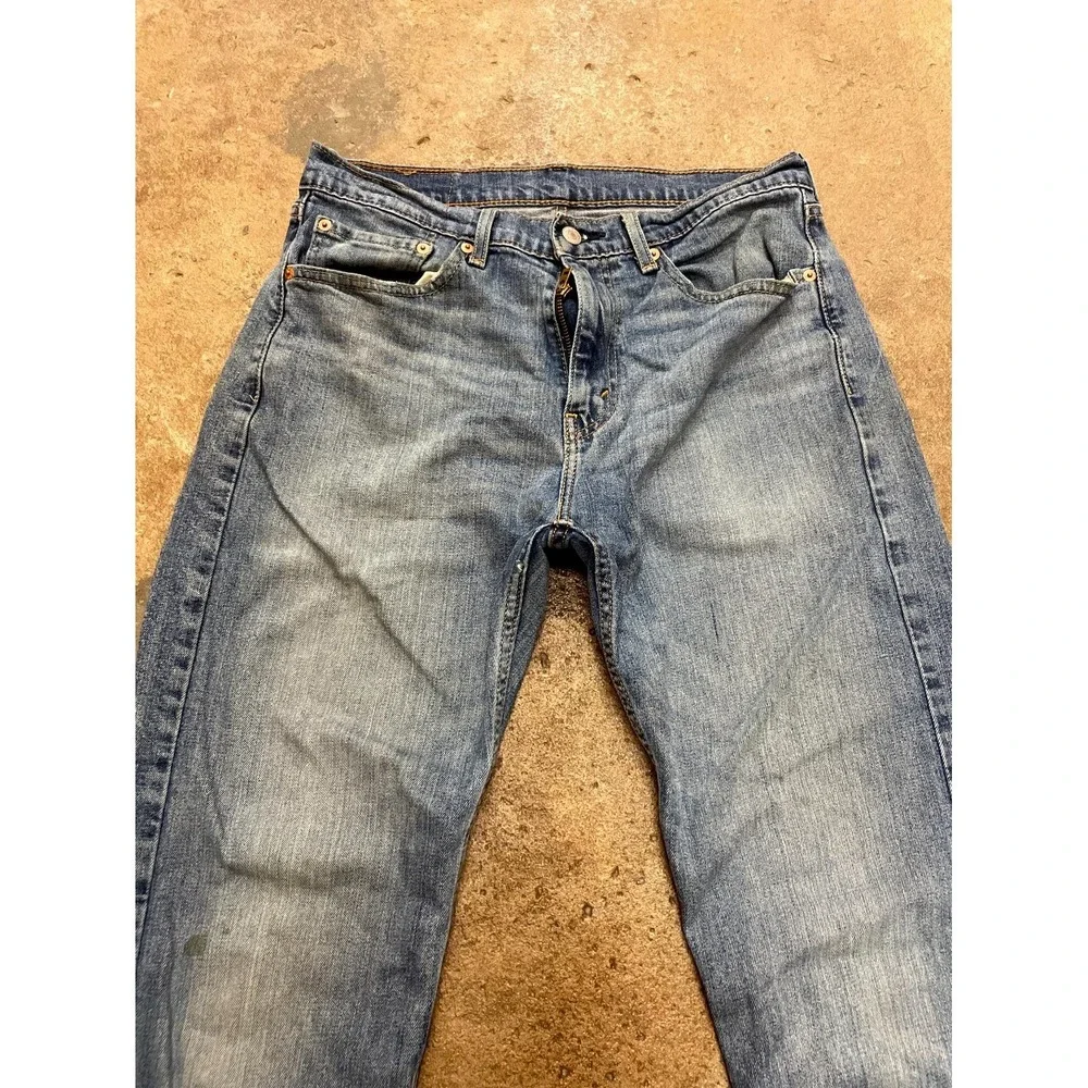 Levi's 505 Straight Leg Jeans Mens 32x30 Blue‎ Denim Cotton Stretch Regular Fit